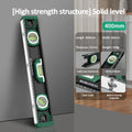 Spirit Level Aluminum Alloy Magnetic Level Ruler 180/90/45-Degree Bubbles Measuring Leveler Tool With Shock Absorbing End Caps