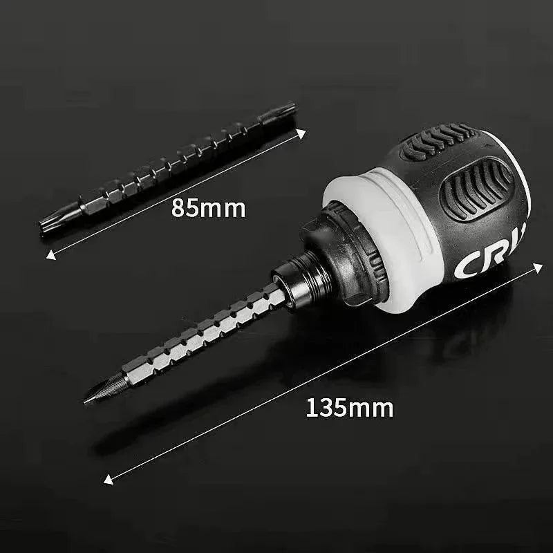 New Ratchet Screwdriver Set Dual-Purpose Short Shaped Radish Head Screwdriver High Hardness Labor-Saving Screwdriver DIY Tools