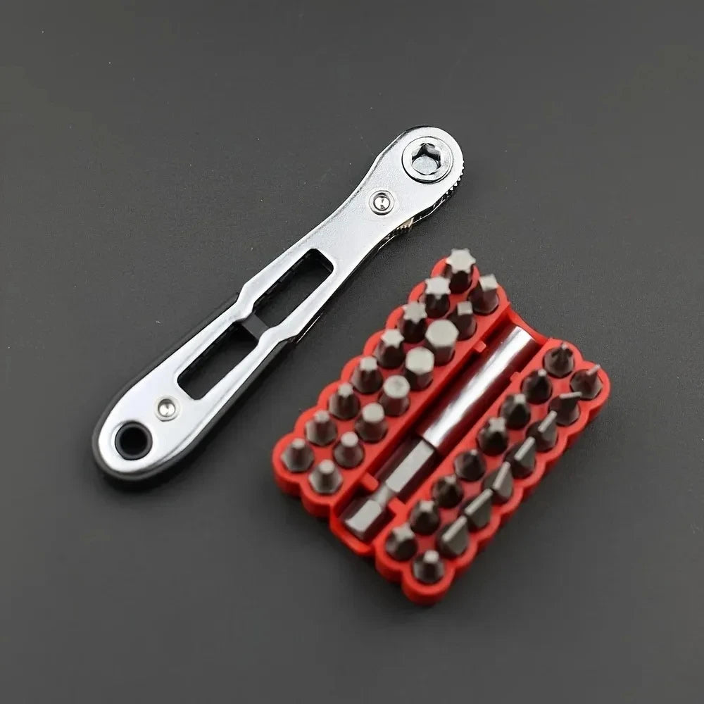 Two-way Multi-function Ratchet Screwdriver, Forward and Reverse Working Screwdriver for Tight Spaces