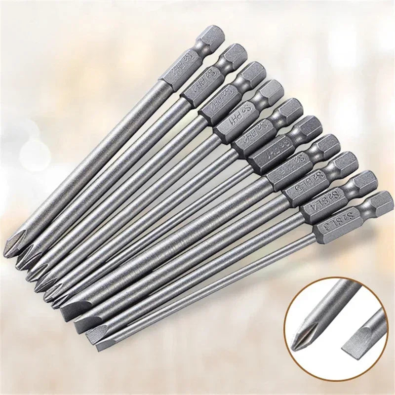 Screwdriver Set Strong Magnetic Batch Head Steel Slotted Cross Screw Driver Bits Car Repair Utility Electric Tool Accessories