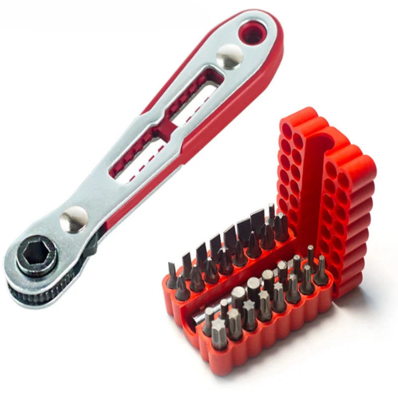 Two-way Multi-function Ratchet Screwdriver, Forward and Reverse Working Screwdriver for Tight Spaces