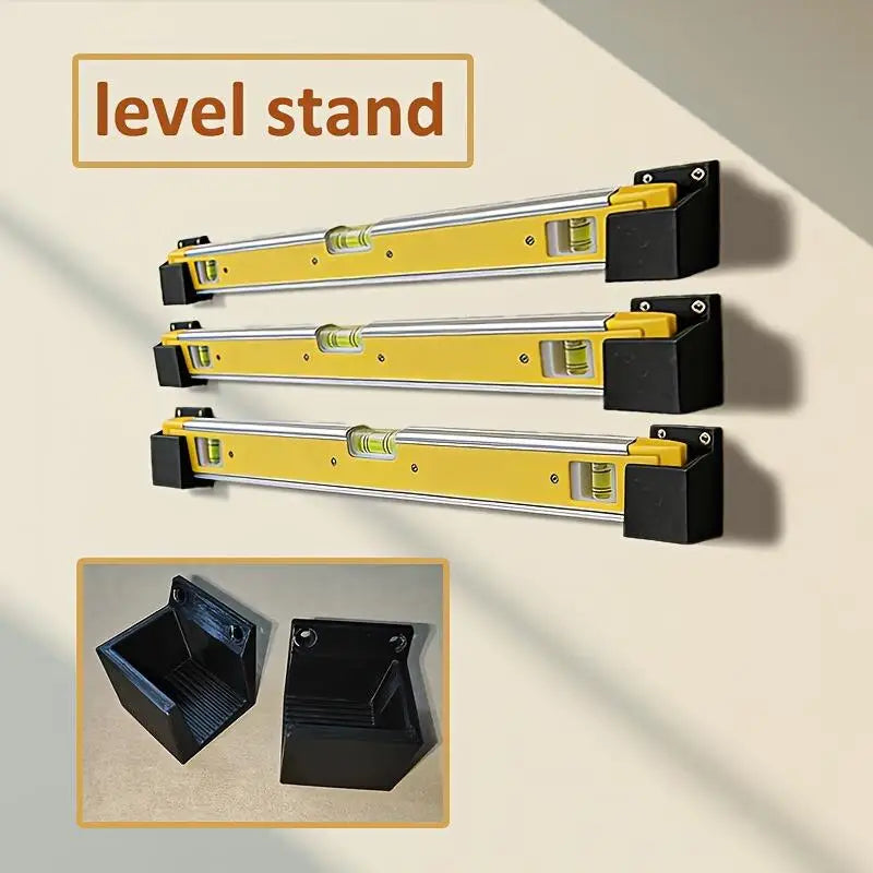 【S】2PCS Spirit Level Wall Mount Holders With Durable Construction And Easy Installation Perfect For Garage Workshop Tool Storage