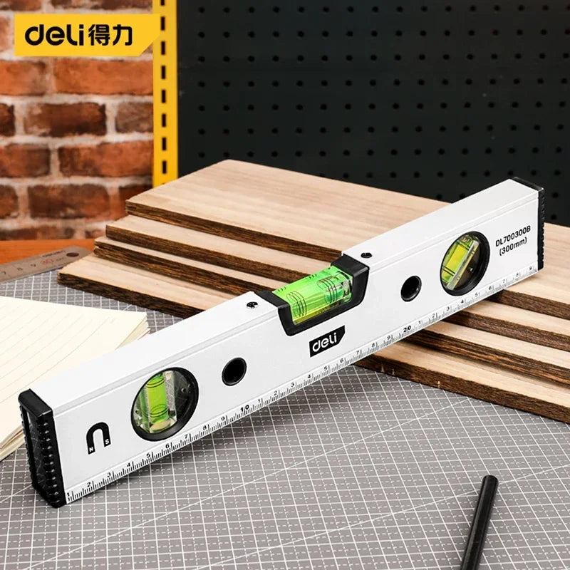 Spirit Level Magnetic Torpedo Level Tool with 3 Vials Aluminum Shockproof Bubble Level High Visibility Durable Measuring Leveler