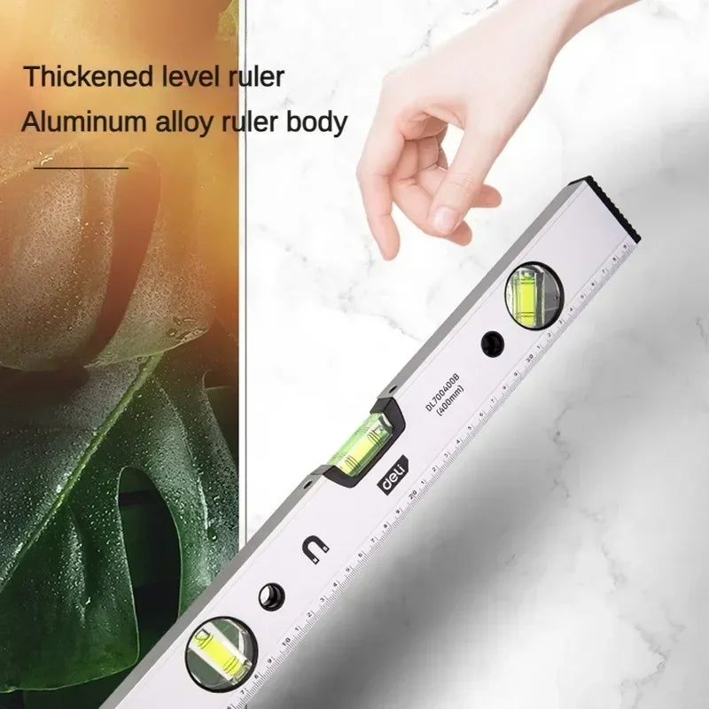 Spirit Level Magnetic Torpedo Level Tool with 3 Vials Aluminum Shockproof Bubble Level High Visibility Durable Measuring Leveler