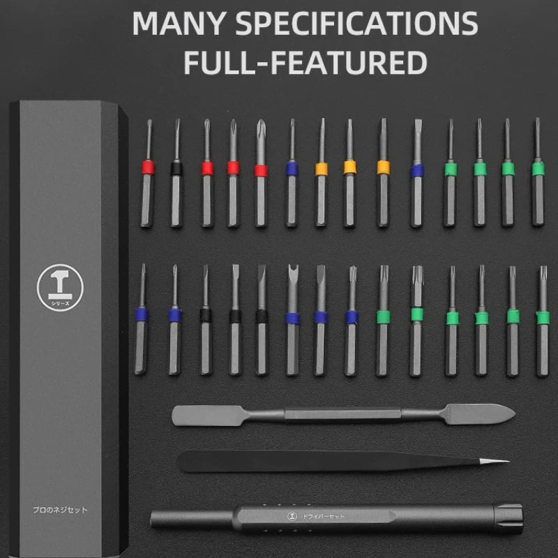 Screwdriver Kit 30 40 44 Precision Magnetic Bits Dismountable Screw Driver Set Mini Tool Case for Smart Home PC Phone Repair