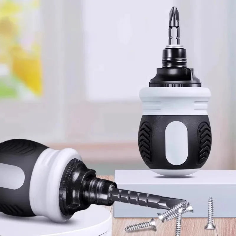 New Ratchet Screwdriver Set Dual-Purpose Short Shaped Radish Head Screwdriver High Hardness Labor-Saving Screwdriver DIY Tools